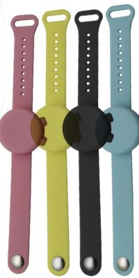 reloj dispensador desinfectante colores