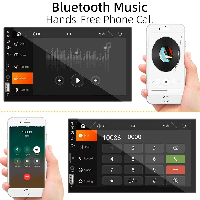 Radio de coche 1 Din bluetooth