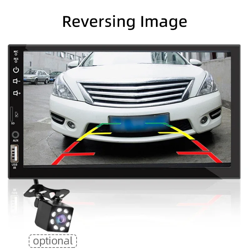 Radio de coche 1 Din camara opcional