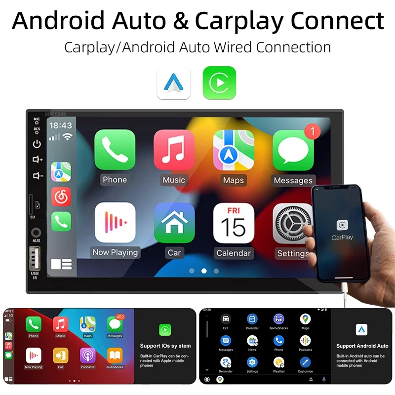 Radio de coche 1 Din conexion