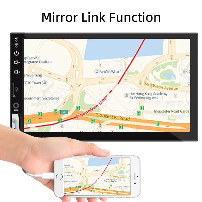Radio de coche 1 Din mirror